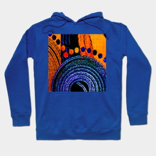 Concentric Contrast Blue & Orange Hoodie